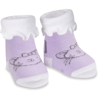 Soft Lavender Kitty Socks