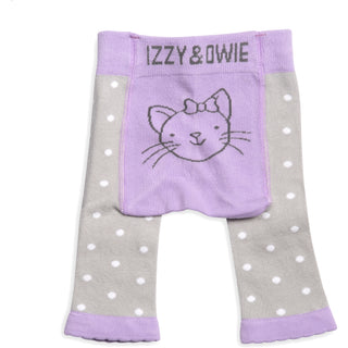 Soft Lavender Kitty 0-6 Months Baby Leggings