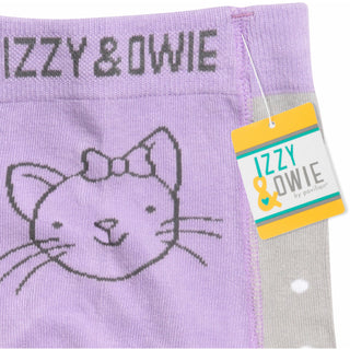 Soft Lavender Kitty 0-6 Months Baby Leggings