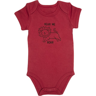 Lion 6-12 Months Red Onesie