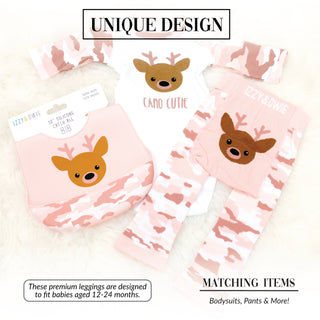 Jewel Pink Camo Deer 12-24 Months Leggings