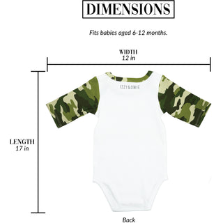 Woodland Green Camo Deer 3/4 Sleeve Bodysuit