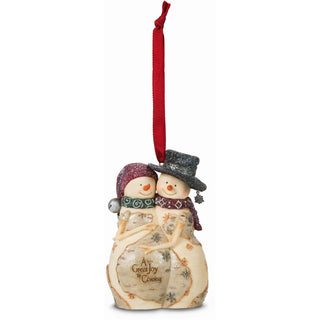 A Great Joy is Coming 4" Expecting Snowcouple Ornament