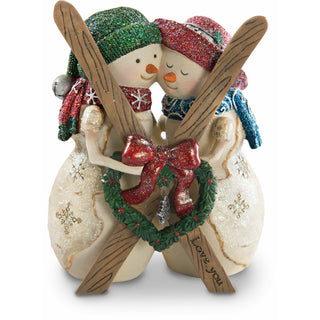 Love 4.5" Snowcouple with Skis