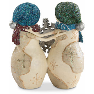 Sisters 4.5" Snowwomen holding snowflake