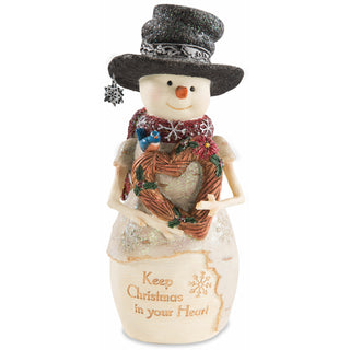 Christmas Heart 7" Snowman Holding Heart