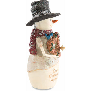 Christmas Heart 7" Snowman Holding Heart