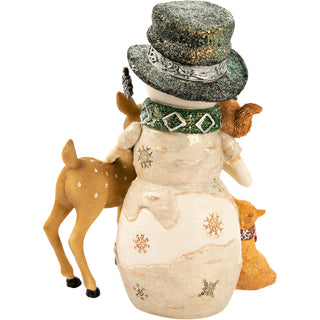 Home 6.5" Snowman with a Deer & Fox