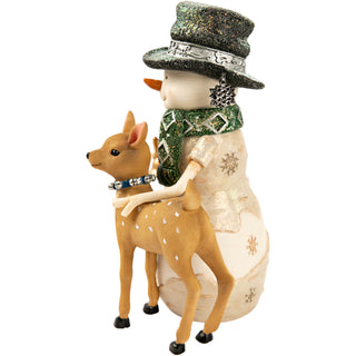 Home 6.5" Snowman with a Deer & Fox