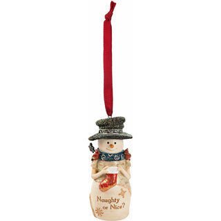 Naughty 4" Snowman Ornament