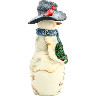 Christmas Family 6" Snowman with Wreath