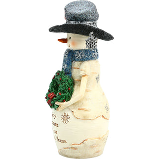 Christmas Family 6" Snowman with Wreath