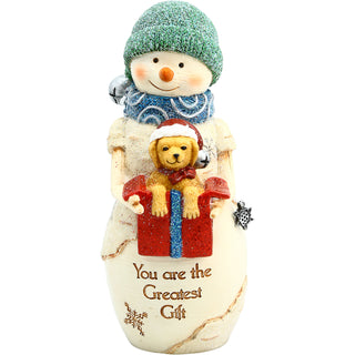 Greatest Gift 5" Snowman with Puppy