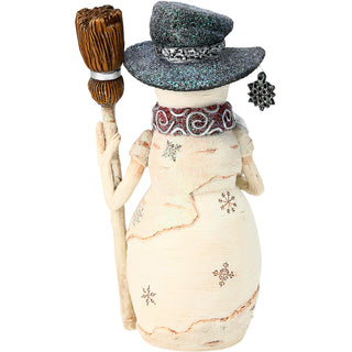 Precious Gifts 6" Snowman holding a Broom