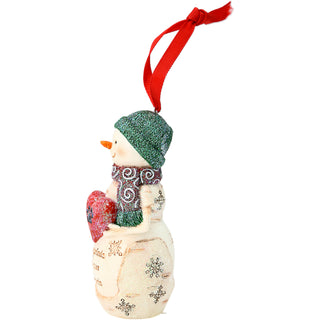 Pawprints 4" Snowman Ornament