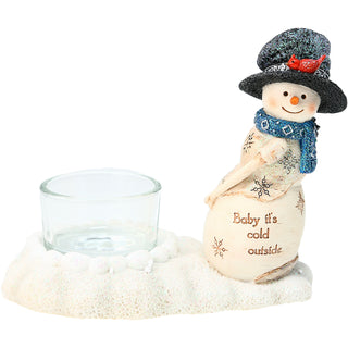 Cold Outside 4.5" Snowman with Tealight Holder