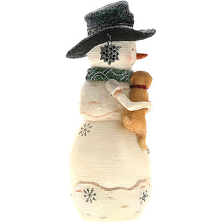 Friendship 6" Snowman Holding Puppy