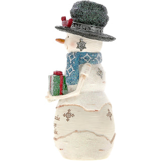 Memorable Friends 5" Snowman Holding Present