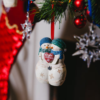 1st Christmas 4" Snowcouple Ornament