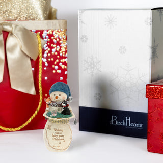 Furry Purry 5" Snowman Holding Kittens