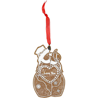 Love You 4" Snowcouple Ornament