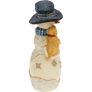 Furever Friends 6" Snowman Holding Puppy