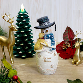 Furever Friends 6" Snowman Holding Puppy