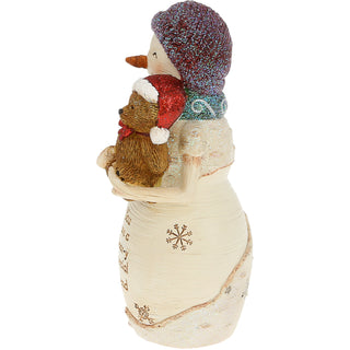 Bear-y Special 5" Snowman Holding Teddy Bear