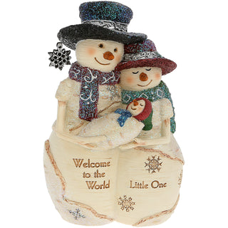 Welcome 5" Snowcouple Holding Snowbaby