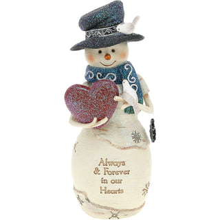 Hearts 6" Snowman with Heart and Doves