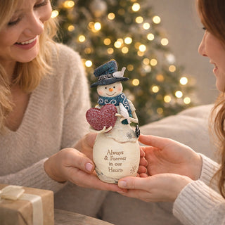 Hearts 6" Snowman with Heart and Doves