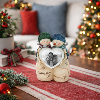 Thinking of You 4.5" Snowmen with Heart Frame