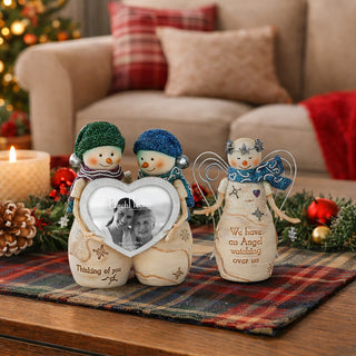 Thinking of You 4.5" Snowmen with Heart Frame