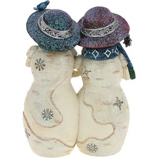 Friends Like You 4.5" Snowwomen with Poinsetta
