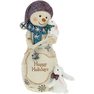 Hoppy Holidays 4" Snowman with Bunnies