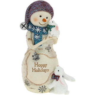 Hoppy Holidays 4" Snowman with Bunnies