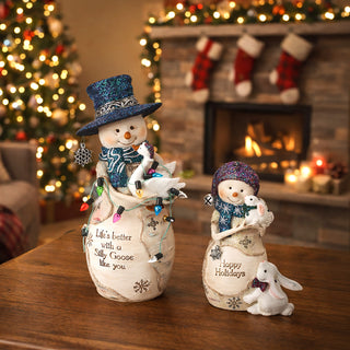 Hoppy Holidays 4" Snowman with Bunnies