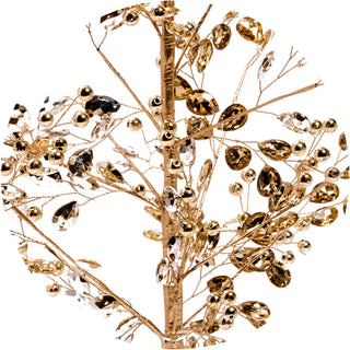 Gold 25" & 22" Decorative Gemmed Trees (Set of 2)