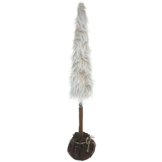 Cream Faux Fur 29" Tree