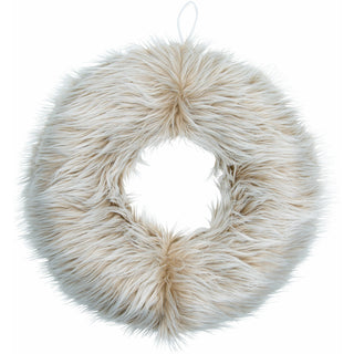 Cream Faux Fur 19" Wreath