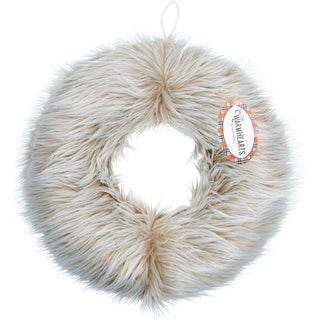 Cream Faux Fur 19" Wreath