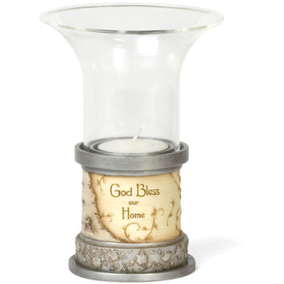 God Bless Our Home 5.5" Tea Light/Votive Holder