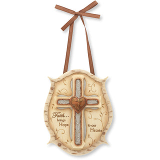 Faith 4.5" x 5.75" Cross Plaque