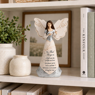 Best Things in Life 8" Angel Holding Butterflies