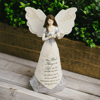 Best Things in Life 8" Angel Holding Butterflies