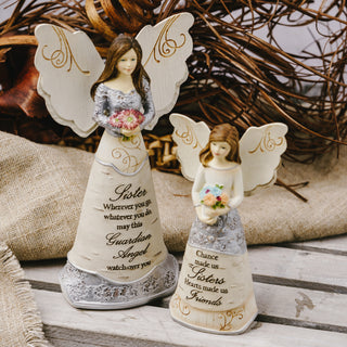 Sister 4.75" Angel Holding Flowers Ornament