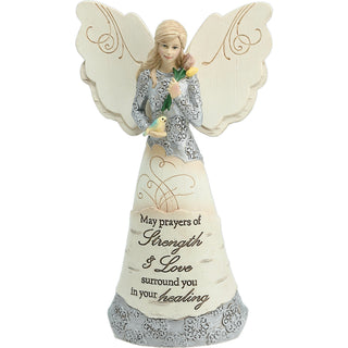 Strength & Healing 6.5" Angel Holding Bird