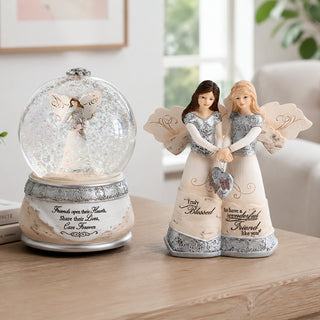 Friendship 5.5" Double Angels Holding Heart
