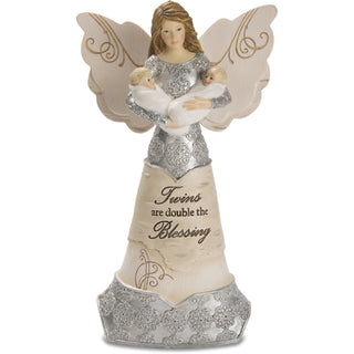Twins 7.5" Angel Holding Twins