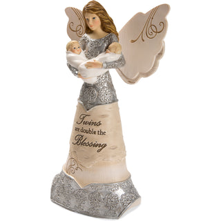 Twins 7.5" Angel Holding Twins